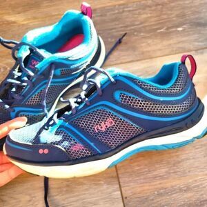RYKA Shift blue pink walking sneakers shoes Size 7 m ladies